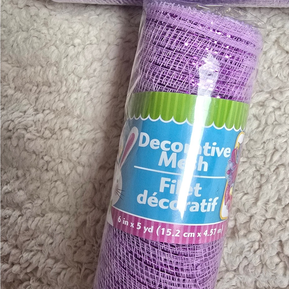Source Unknown Decorative Mesh Roll - Lavender Purple